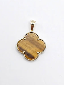 14k Gold pendant - Gold Clover