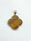 14k Gold pendant - Gold Clover