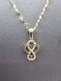 *Special Set* 14k Gold Chain w/pendant - Heart & Infinity