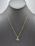 *Special Set* 14k Gold Chain w/pendant - Red Evil Eye