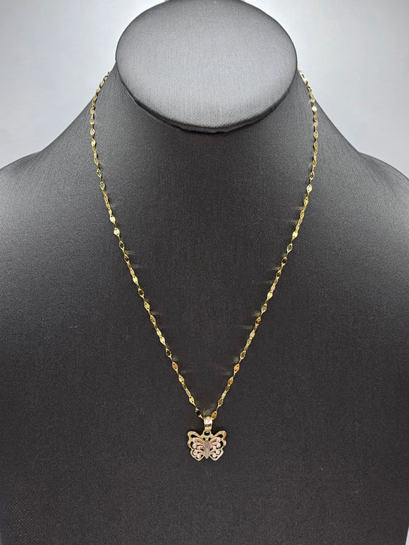 *Special Set* 14k Gold Chain w/pendant - Butterfly