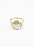 14K Gold Ring - White Clover