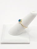 14K Gold Ring - Blue Evil Eye