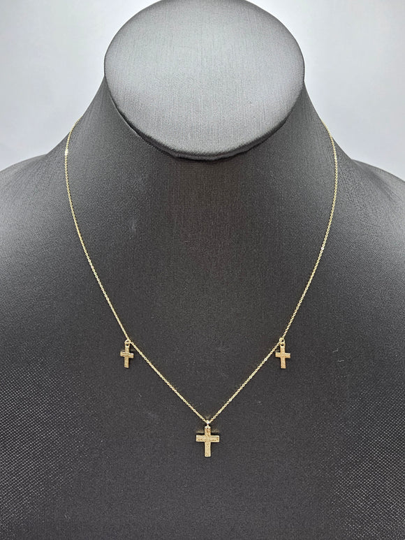 14k Gold Necklace - Cross