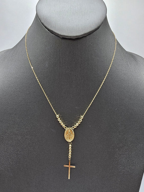 14k Gold Necklace - Cross