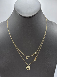 14k Gold Necklace - Heart w/Infinity