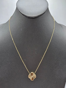 14k Gold Necklace - Gold Clover