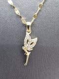 *Special Set* 14k  Gold Chain w/pendant - Flower