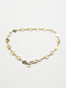 14k Gold Bracelet - Hearts