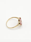 14K Gold Ring - Red Clover