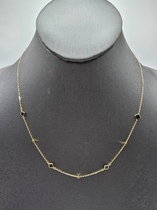 14k Gold Necklace - Black Clover