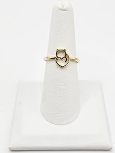 14K Gold Ring - Cat