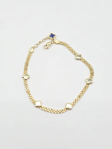 14k Gold Bracelet - Clover