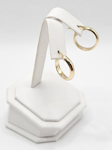 14K Gold Earrings - Huggie Hoops