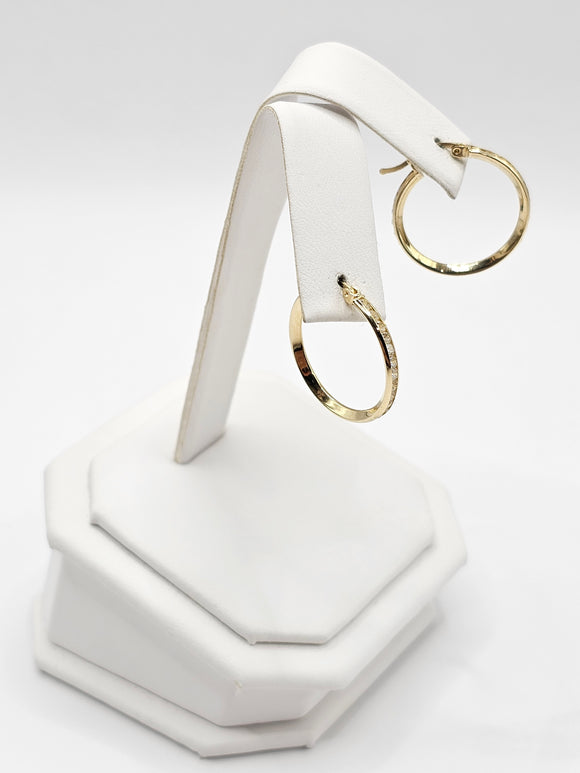 14K Gold Earrings - Huggie Hoops