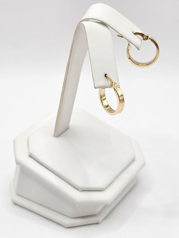 14K Gold Earrings - Huggie Hoops