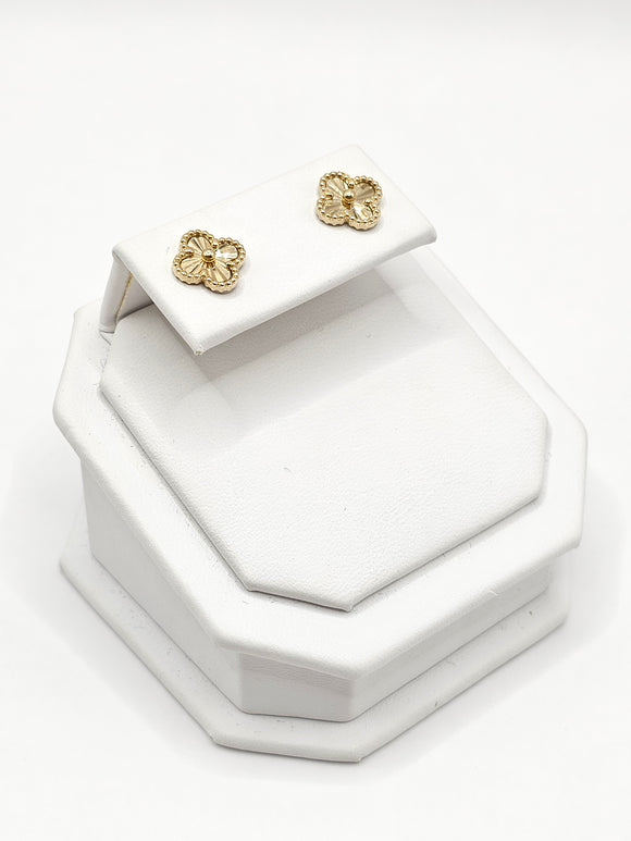 14K Gold Earrings - Gold Clover