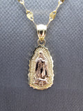 *Special Set* 14k Gold Chain w/pendant - Virgin Mary