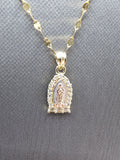 *Special Set* 14k Gold Chain w/pendant - Virgin Mary