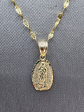 *Special Set* 14k Gold Chain w/pendant - Virgin Mary