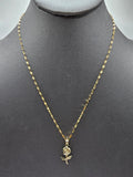 *Special Set* 14k Gold Chain w/pendant - Rose