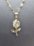 *Special Set* 14k Gold Chain w/pendant - Rose