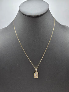 *Special Set* 14k Gold Chain w/pendant - Virgin Mary