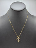 *Special Set* 14k Gold Chain w/pendant - Heart w/Cross