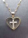 *Special Set* 14k Gold Chain w/pendant - Heart w/Cross