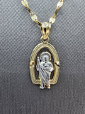 *Special Set* 14k Gold Chain w/pendant - San Judas