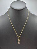 *Special Set* 14k Hollow Gold Chain w/pendant - San Judas