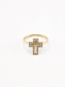 14K Gold Ring - Cross