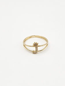 14K Gold Ring - Initial Letter "J"