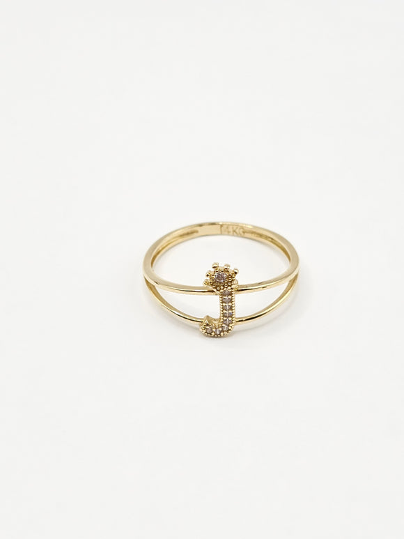 14K Gold Ring - Initial Letter 