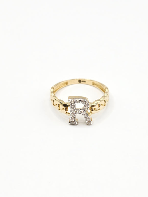 14K Gold Ring - Initial Letter 