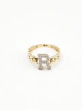 14K Gold Ring - Initial Letter "R"