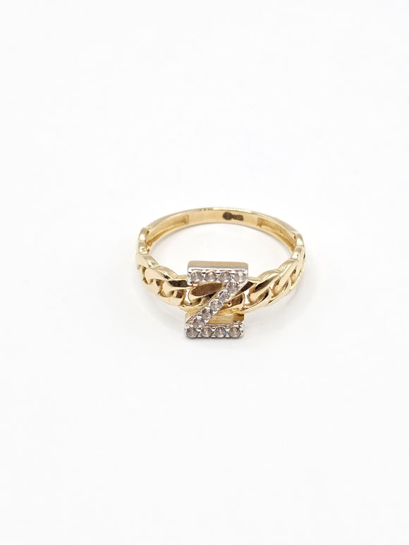 14K Gold Ring - Initial Letter 