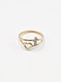 14K Gold Ring - Heart w/Cross