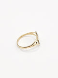 14K Gold Ring - Heart w/Cross