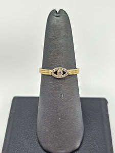 14K Gold Ring - Evil Eye