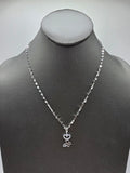 *Special Set* 14k White Gold Chain w/pendant - Heart w/Butterfly