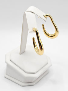 14K Gold Earrings - Huggie Hoops