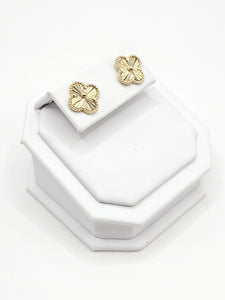 14K Gold Earrings - Gold Clover