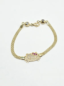 14k Gold Bracelet - Kitty