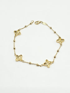 14k Gold Bracelet - Flower