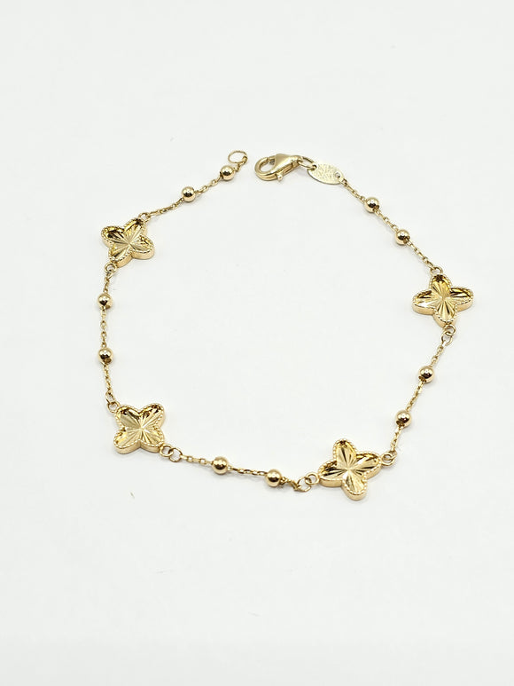 14k Gold Bracelet - Flower