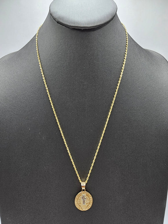 14k Gold Chain w/pendant - San Benito