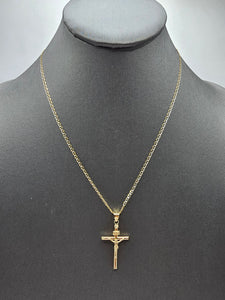 14k Gold Chain w/pendant - Jesus on Cross