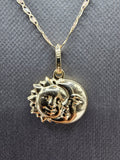 *Special Set* 14k Gold Chain w/pendant - Sun & Moon