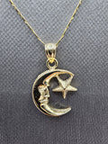 *Special Set* 14k Gold Chain w/pendant - Moon & Star